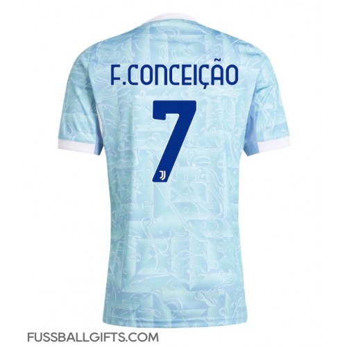 Juventus Francisco Conceicao #7 Fußballbekleidung Auswärtstrikot 2025-26 Kurzarm